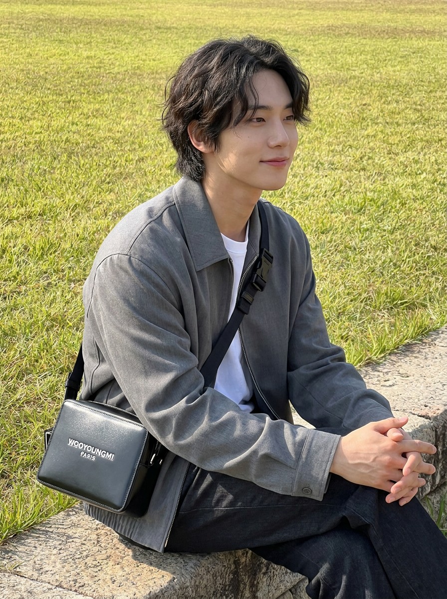 로고가 돋보이는 크로스바디백