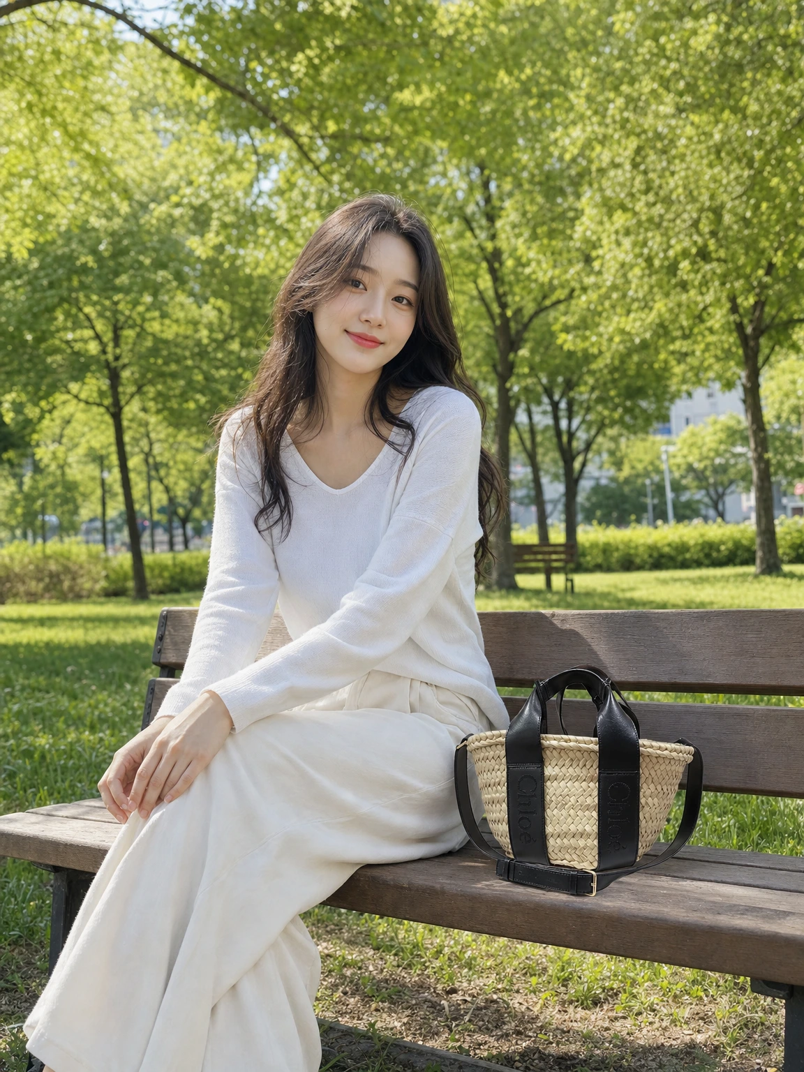 라탄 짜임이 시원한 토트백