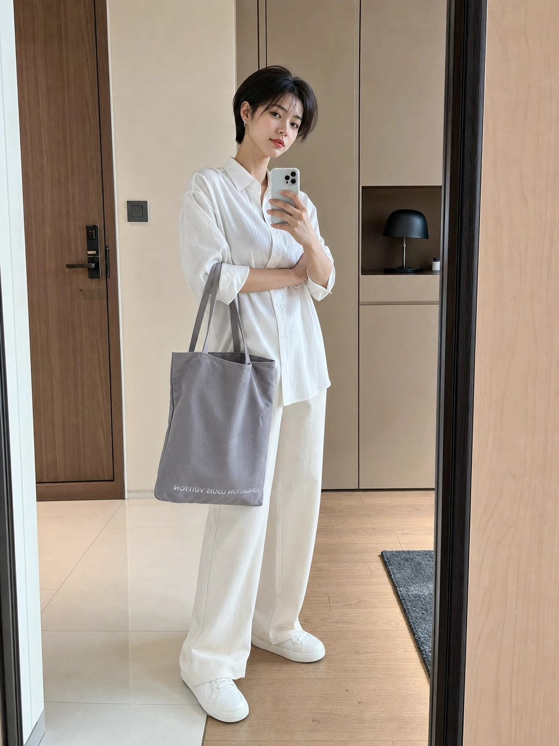 가볍게 들기 좋은 로고 에코백