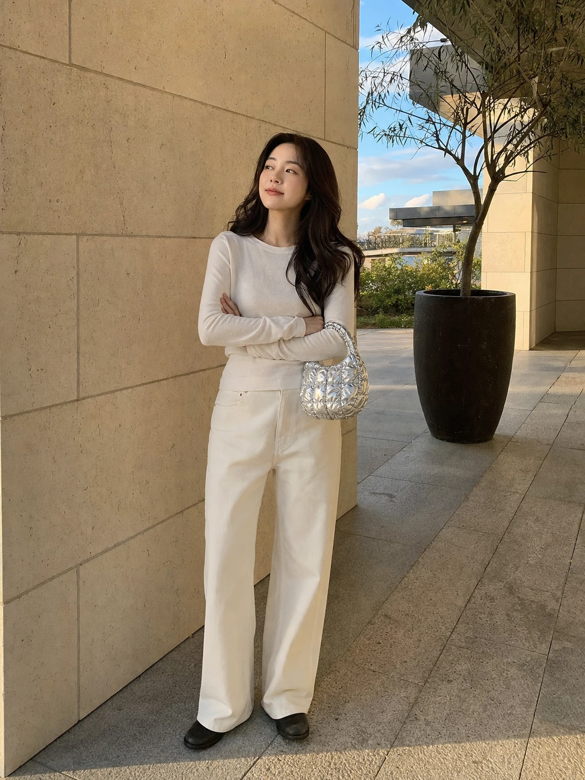반짝이는 퀼팅 마이크로백