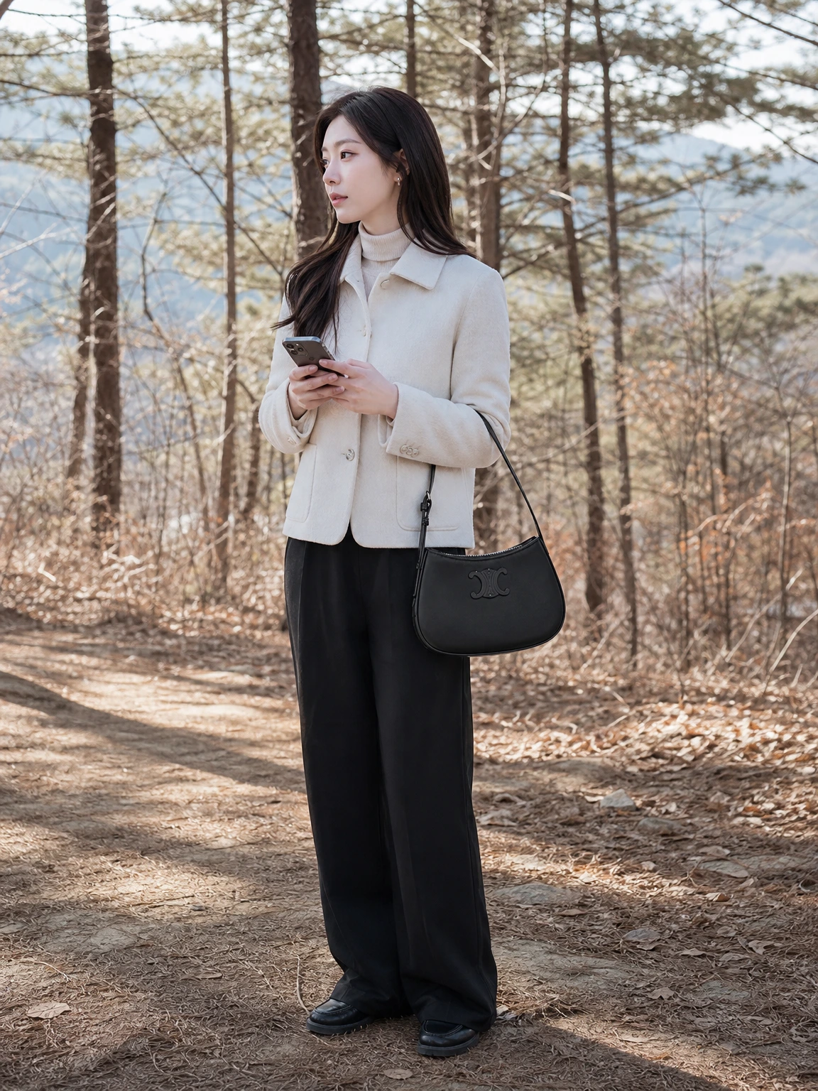 곡선 실루엣이 매력적인 호보 숄더백