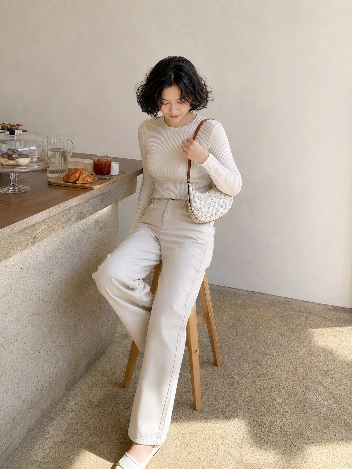 트리옹프 패턴의 아바 숄더백