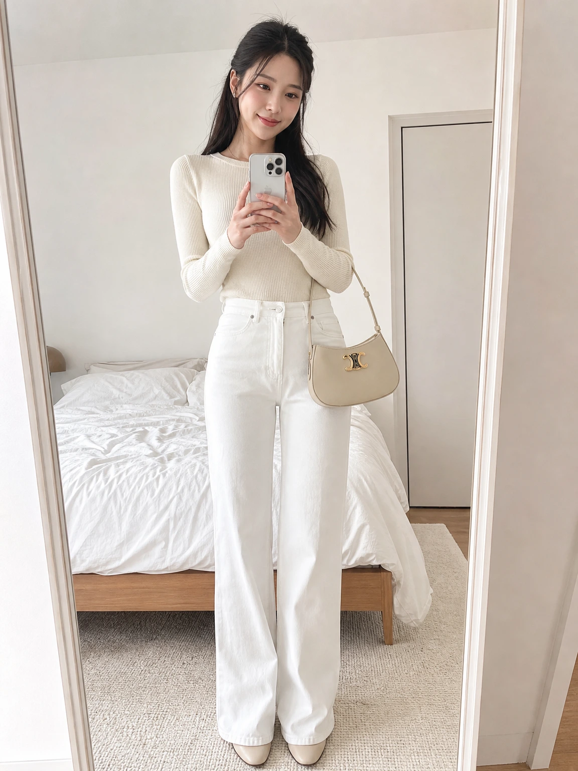 곡선 라인이 우아한 숄더백