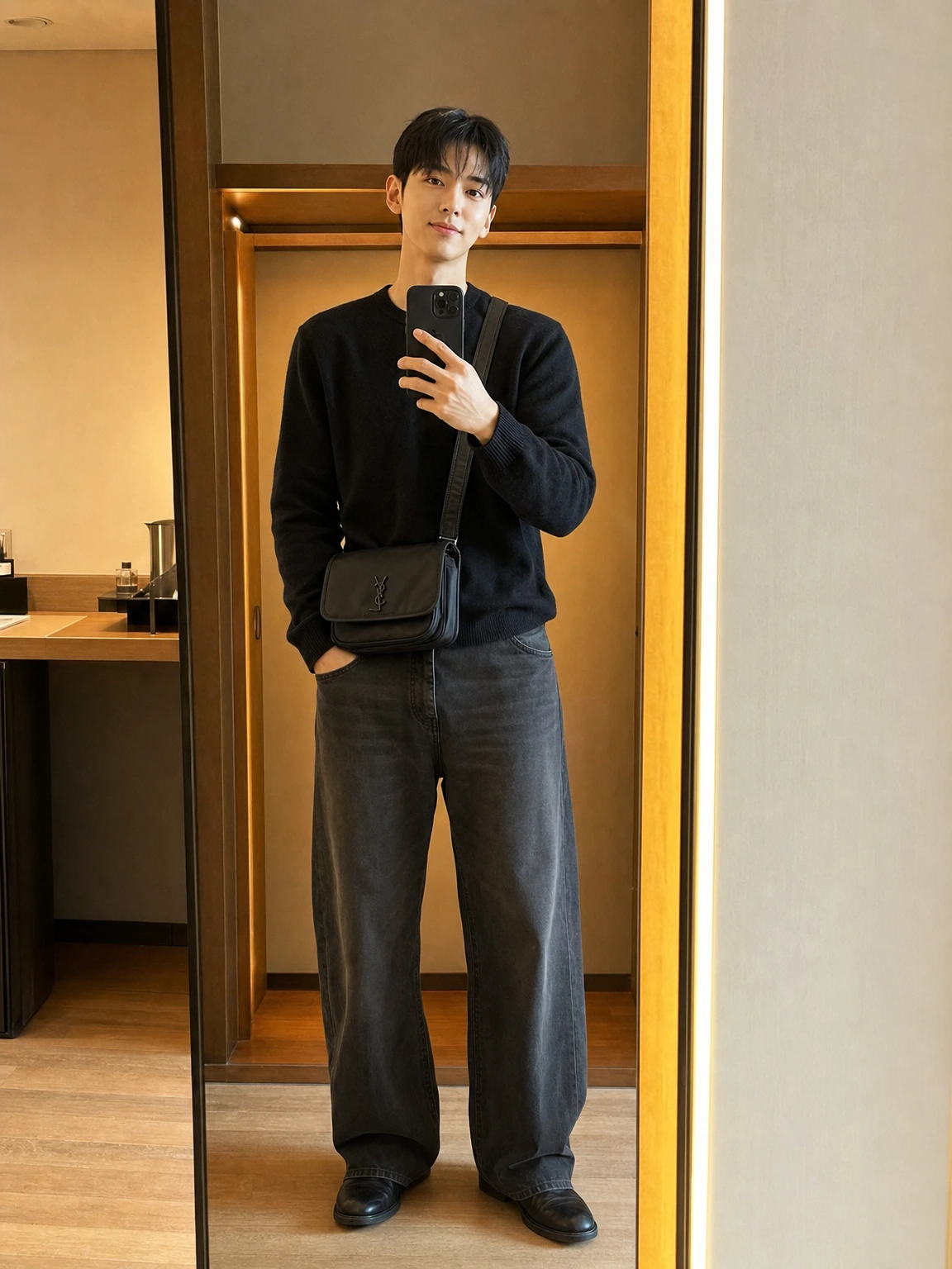 쿠션감이 편안한 메신저백