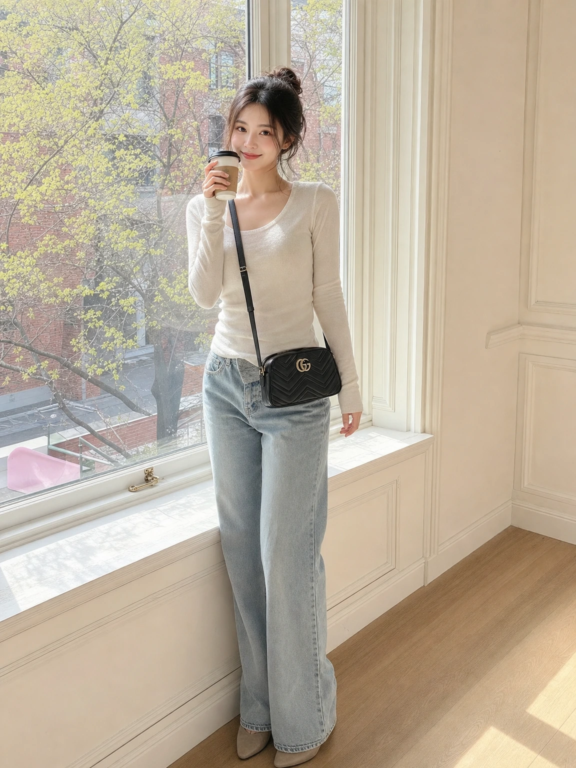 쉐브론 스티치가 살아있는 카메라백