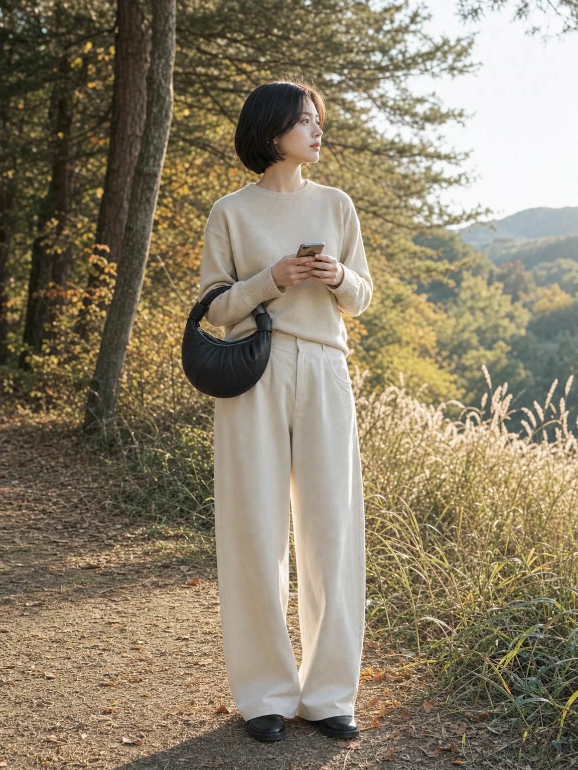 반달 실루엣이 사랑스러운 토트백