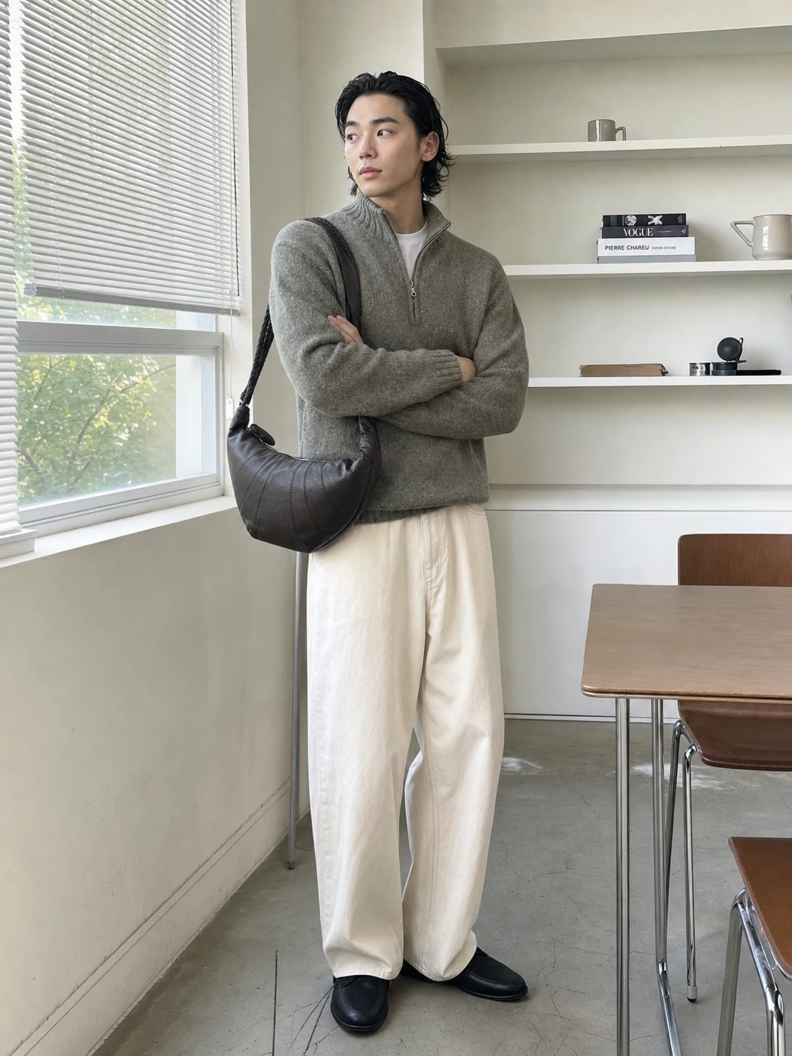 브레이드 스트랩이 인상적인 크루아상백