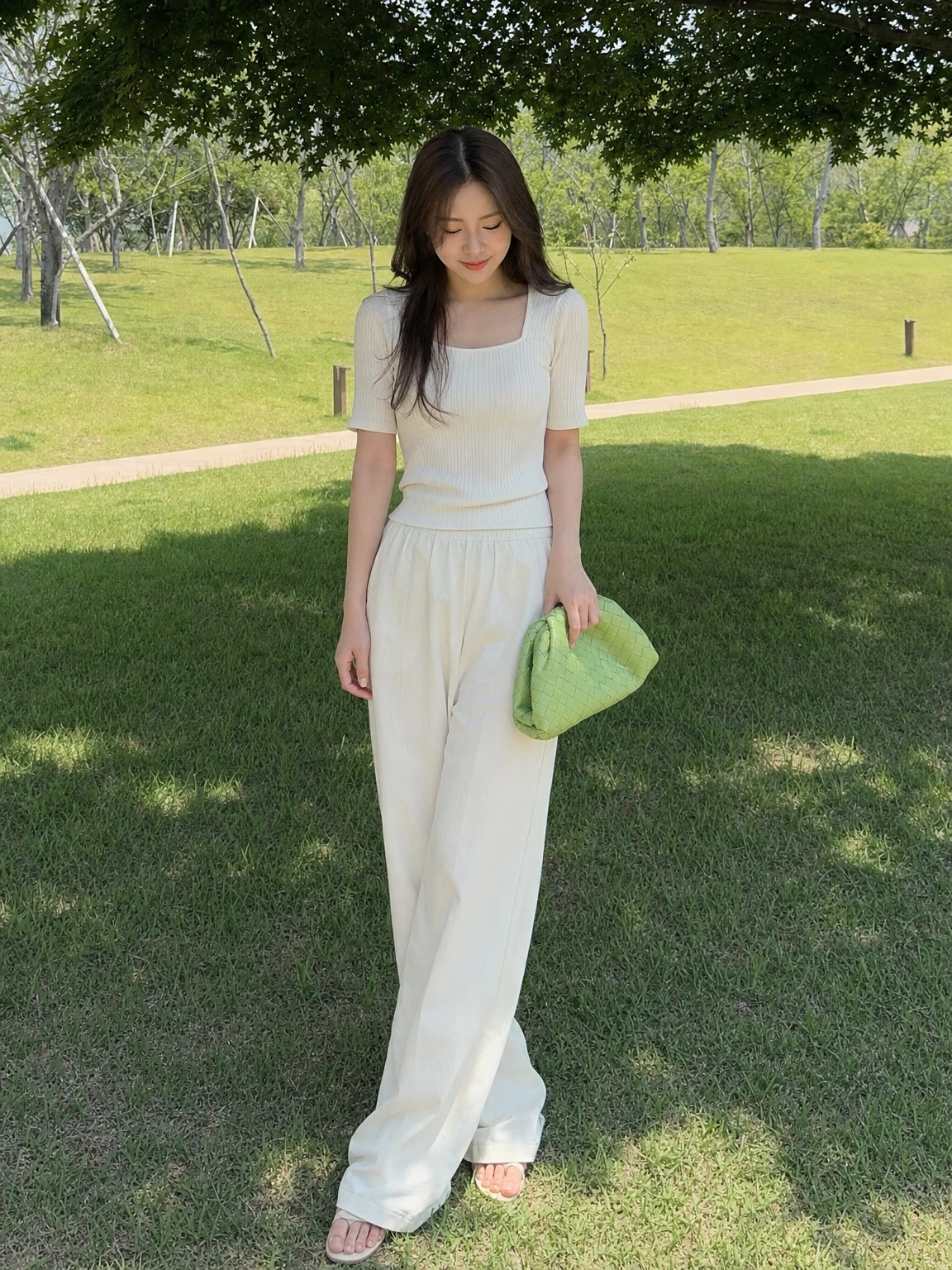말랑한 위빙 미니 파우치