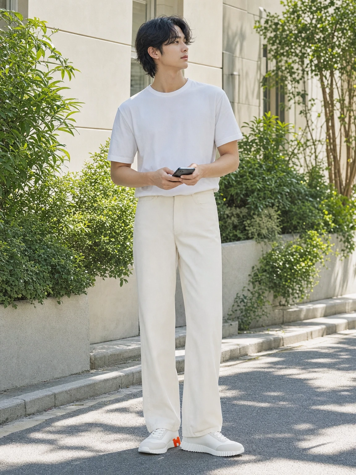 입체 H 로고가 돋보이는 스니커즈