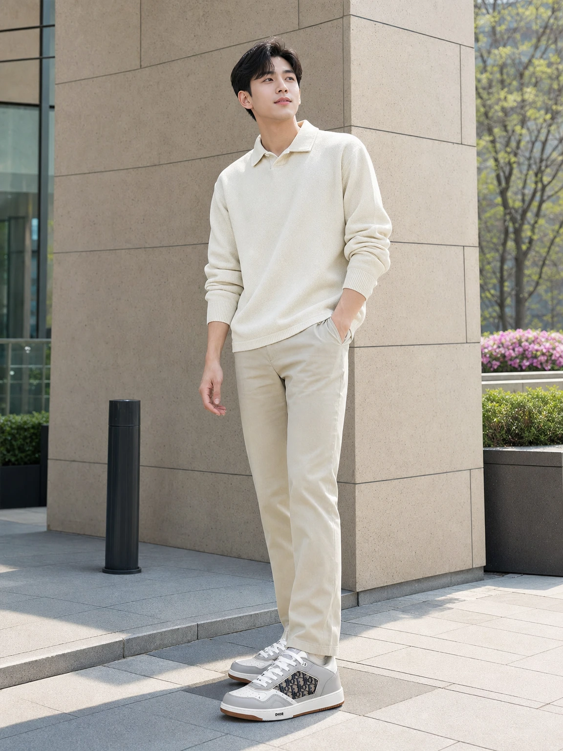모노그램 패널이 돋보이는 로우 스니커즈