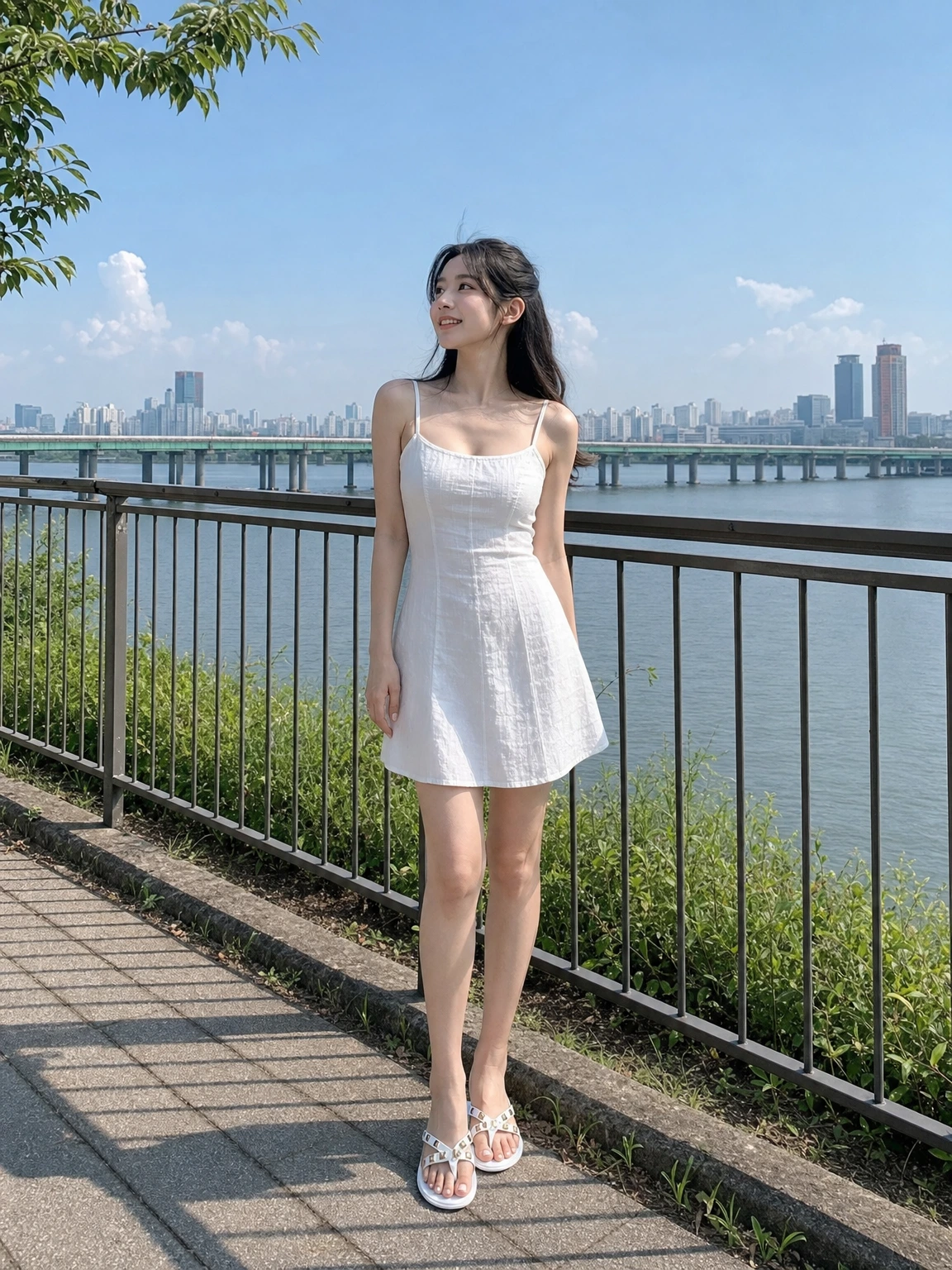 락스터드 리본이 돋보이는 쪼리