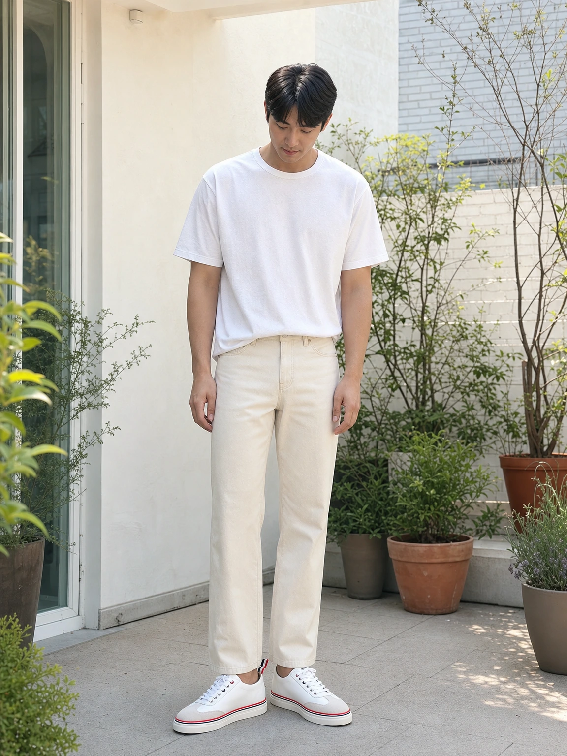 배색 트리밍이 깔끔한 스니커즈
