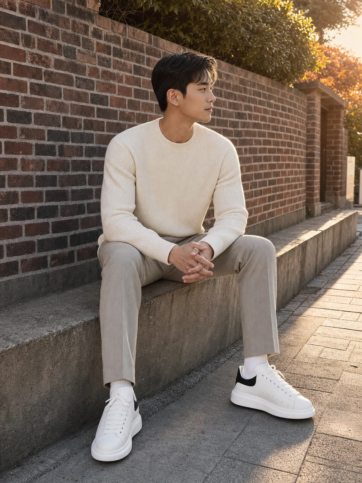 오버사이즈 솔이 돋보이는 스니커즈