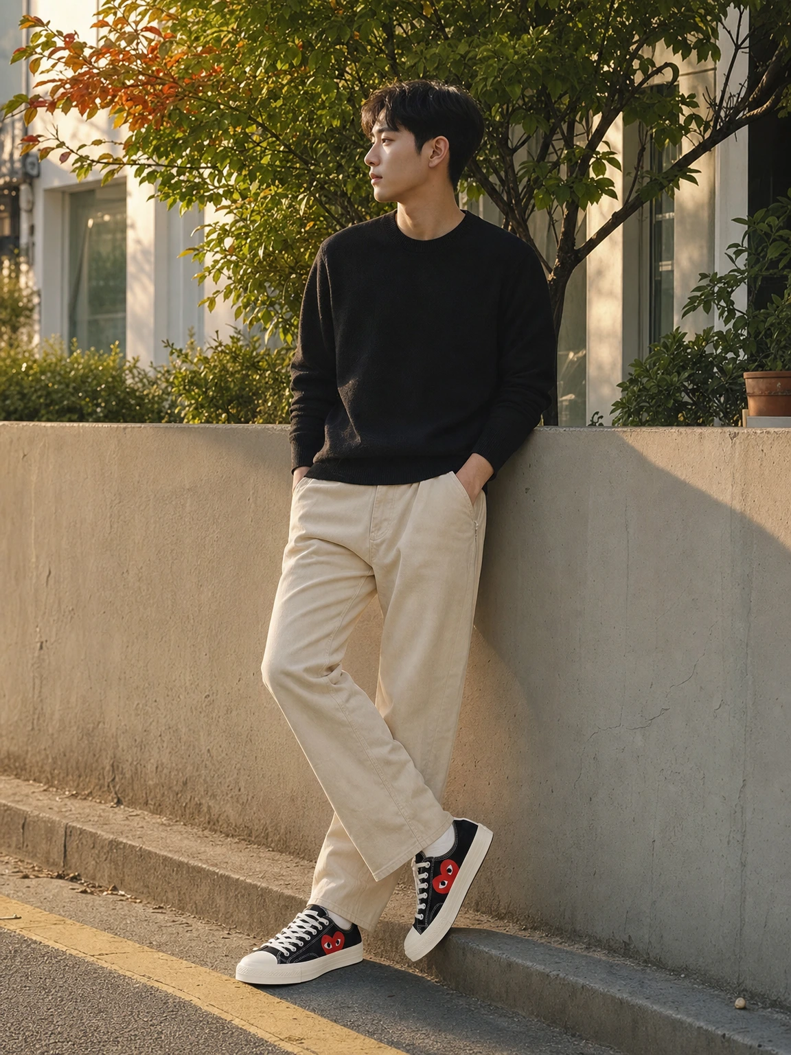 시선 사로잡는 하트 스니커즈