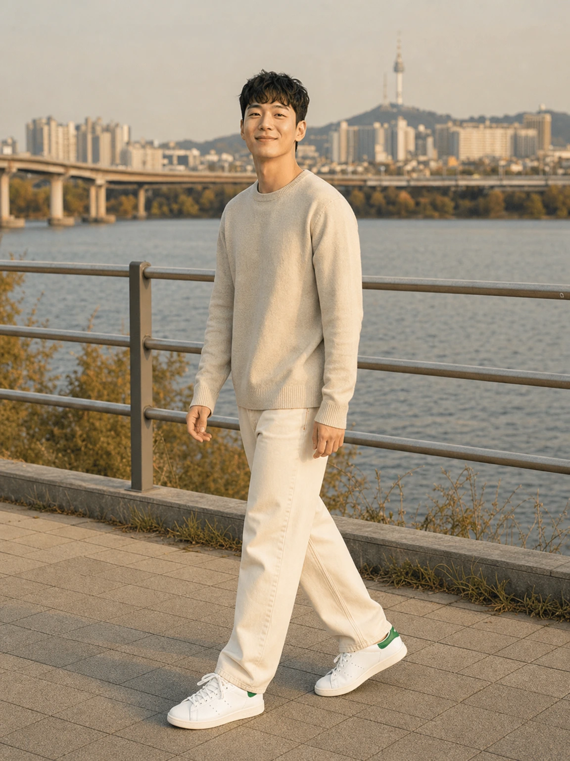 펀칭 디테일이 돋보이는 운동화