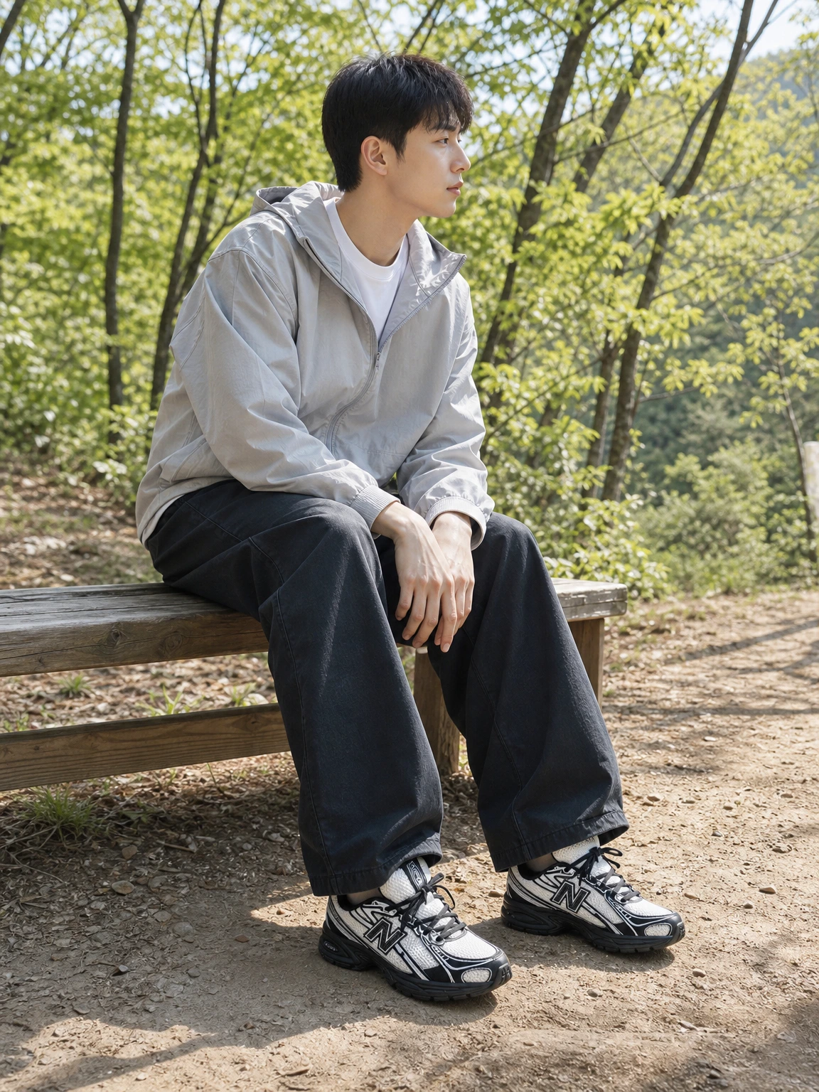 레트로 러닝 라인이 돋보이는 운동화