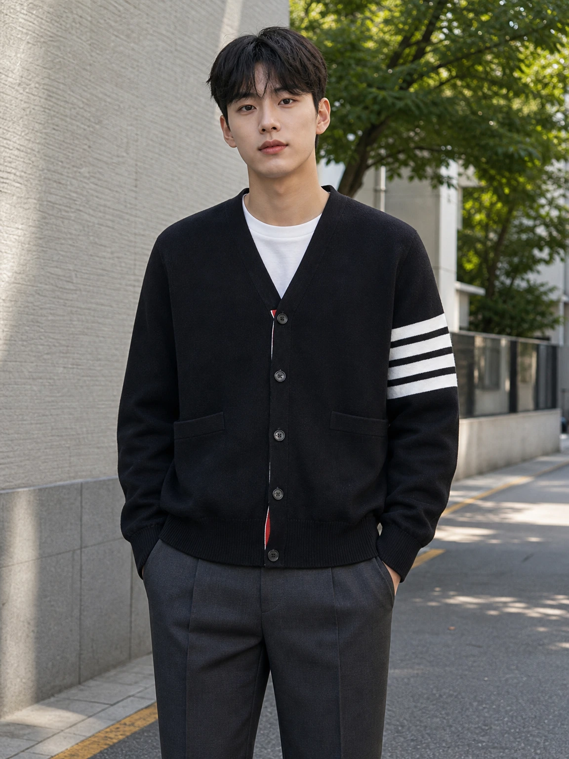 밀라노 스티치로 정돈된 가디건