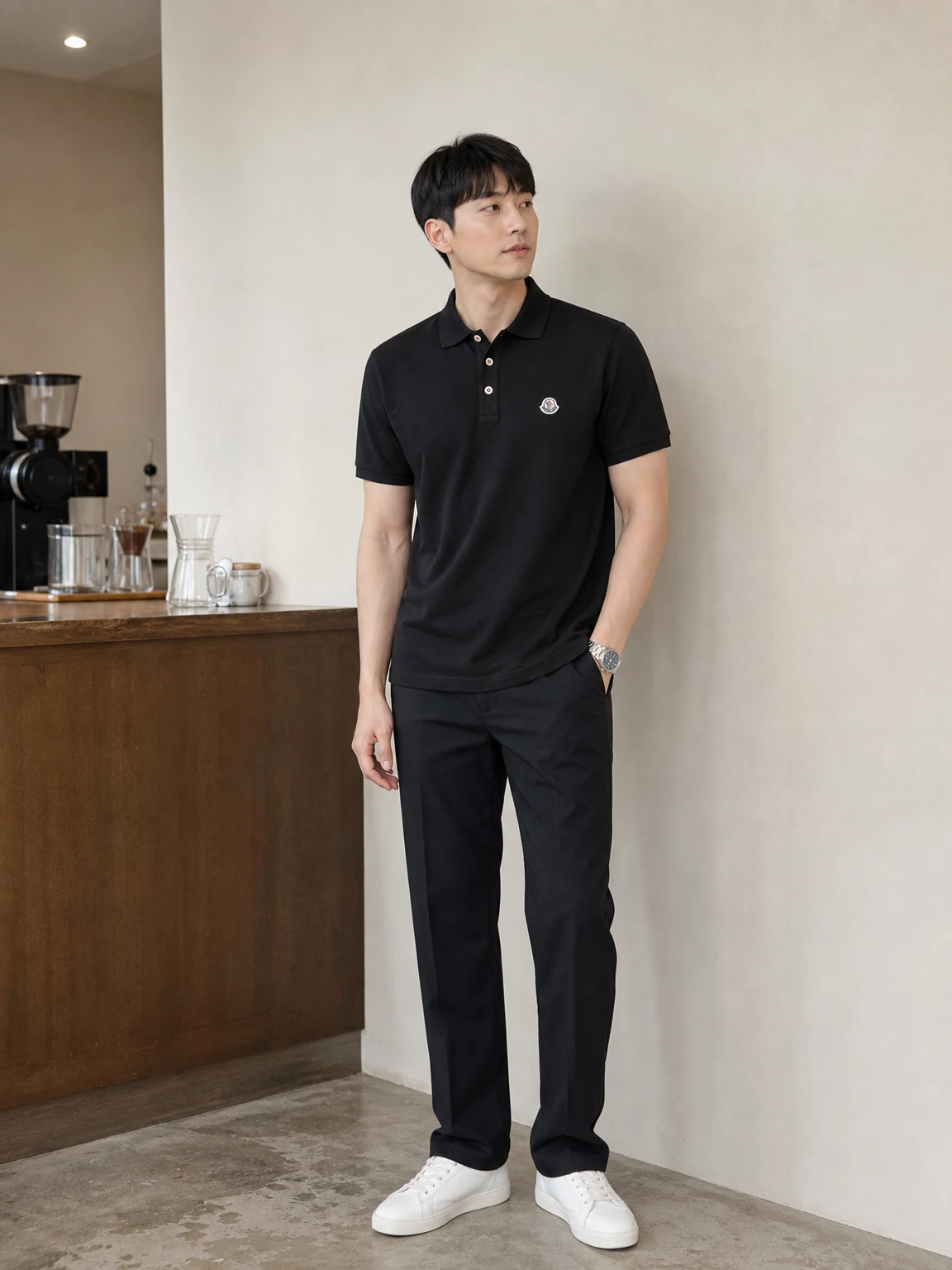 미니 로고로 힘을 준 반팔 티셔츠