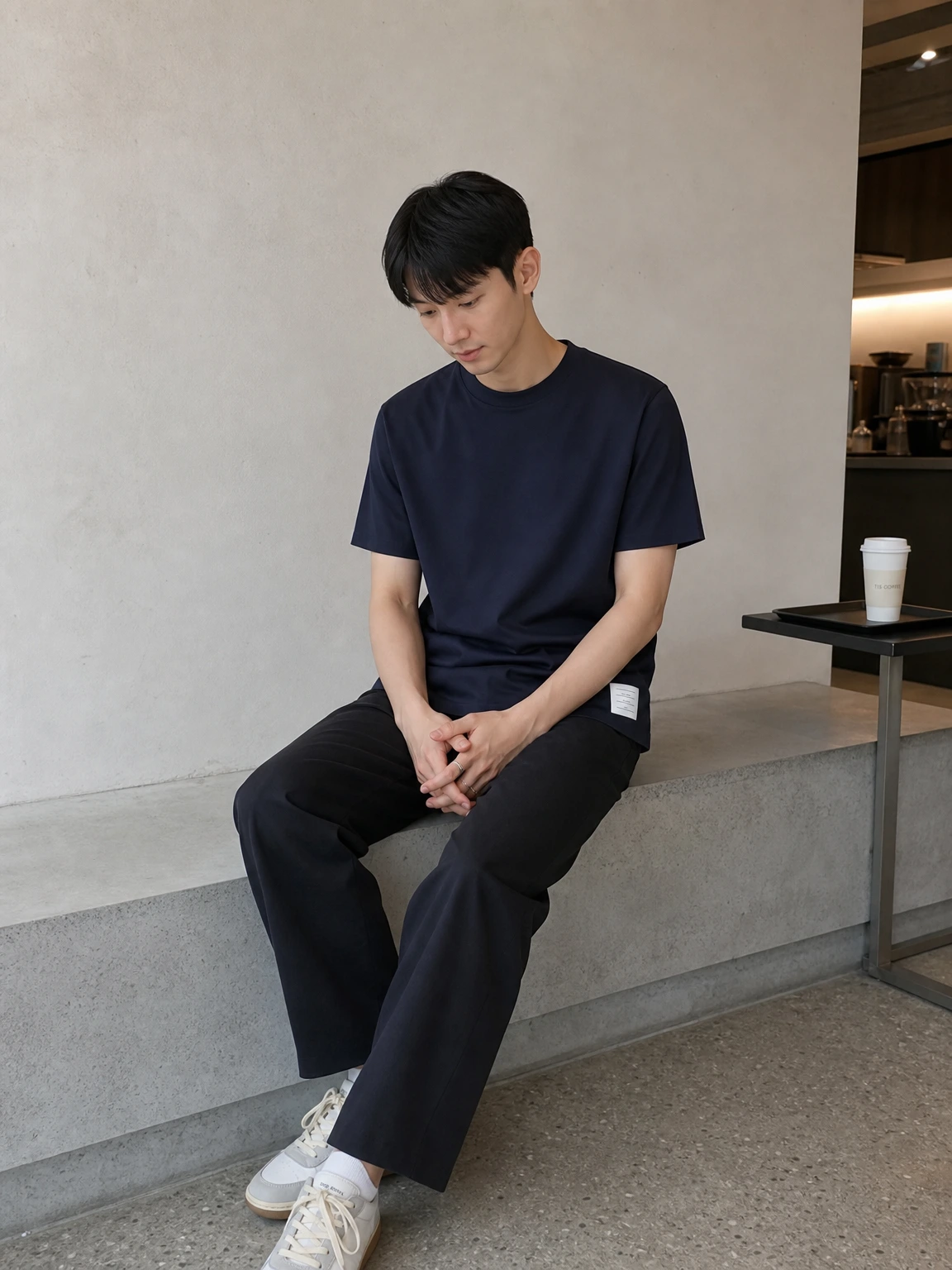 밑단 라벨로 완성한 반팔티