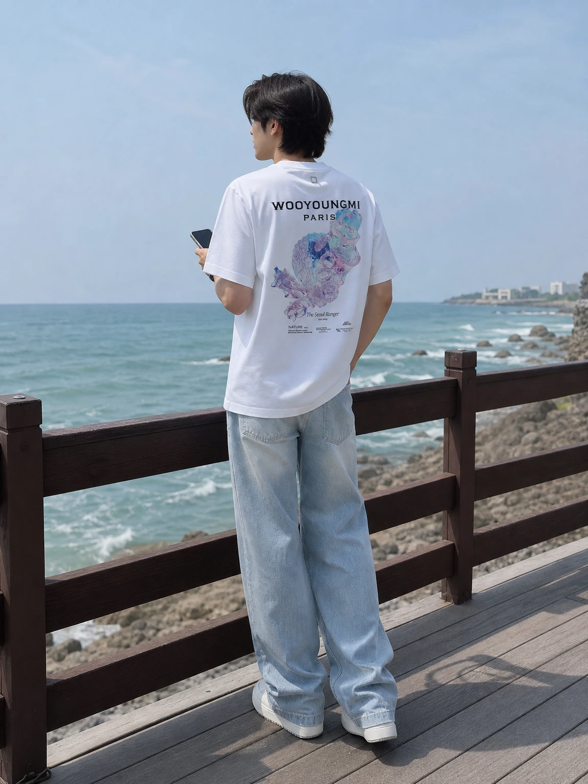 여유로운 실루엣의 반팔 티셔츠
