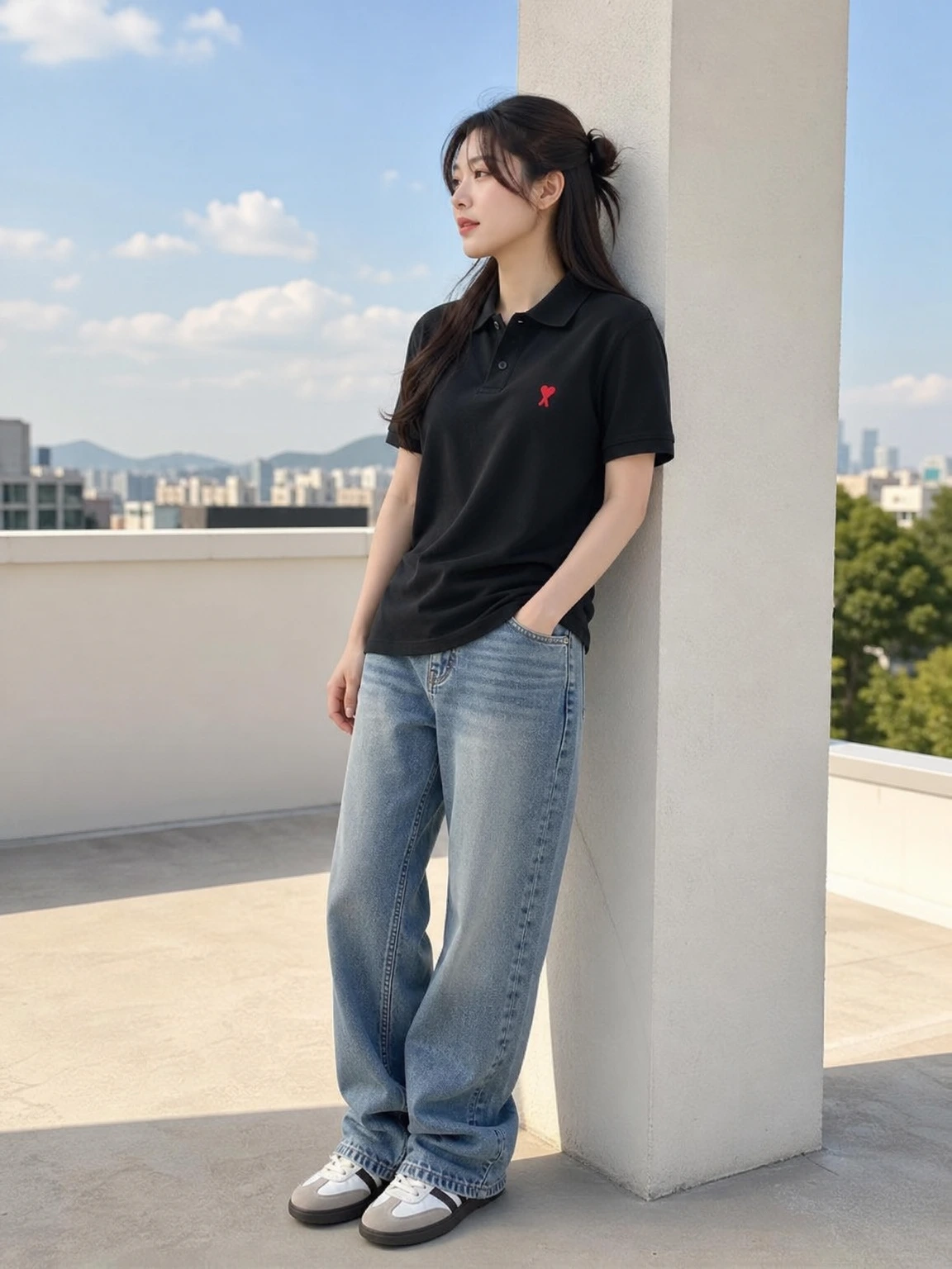미니 자수로 힘을 준 폴로티셔츠