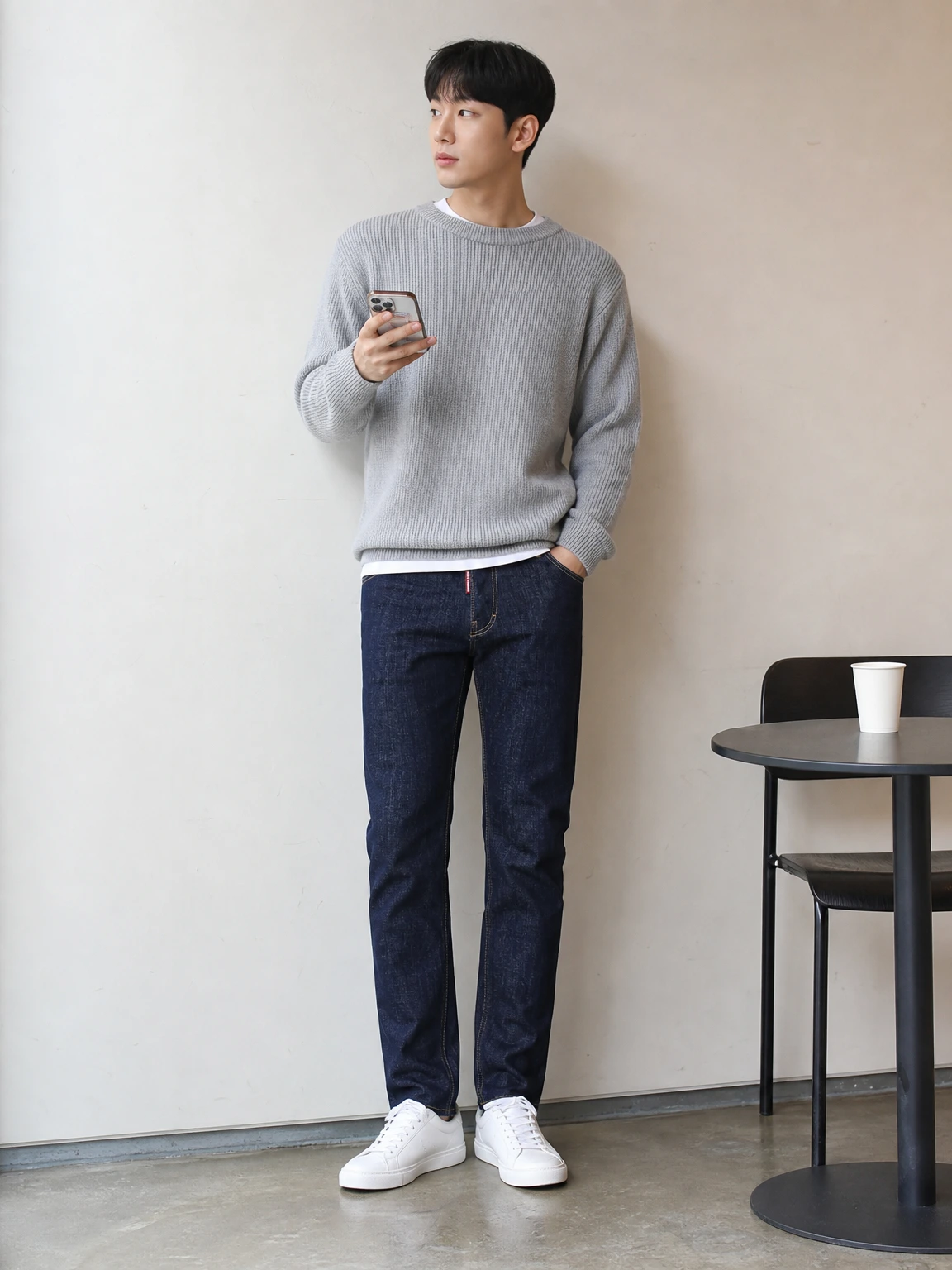 슬림 스트레이트로 정돈된 데님