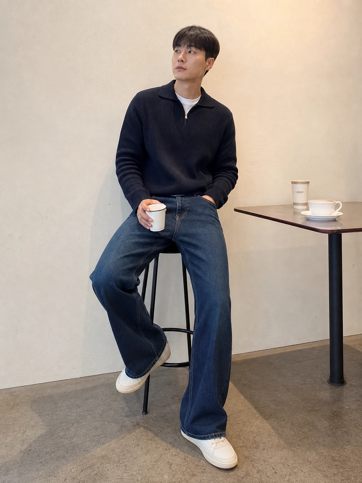 플레어 실루엣이 멋스러운 데님 팬츠