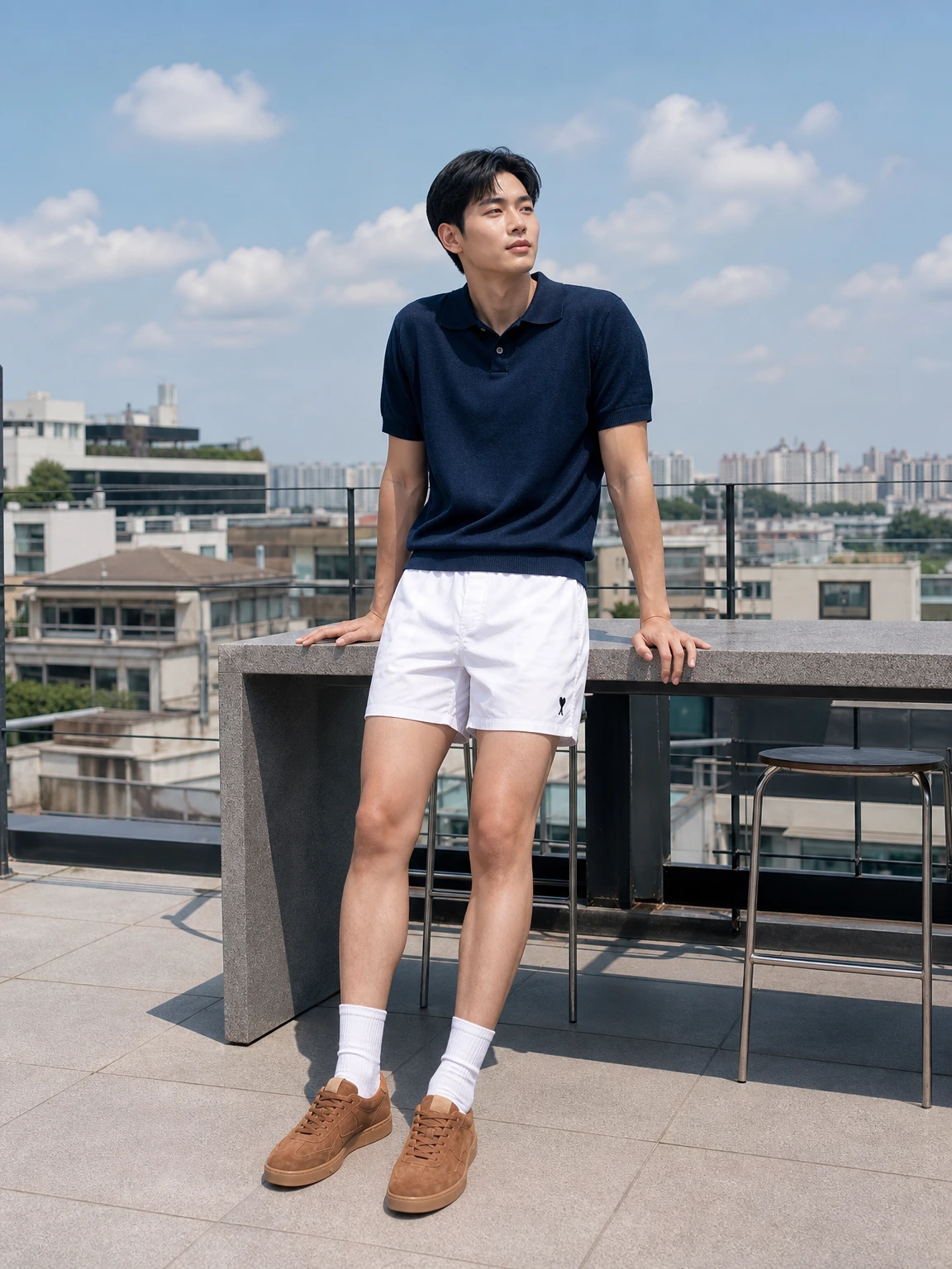 미니 자수로 포인트 준 숏팬츠