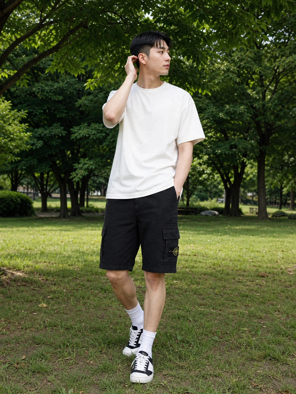 사이드 포켓이 살아있는 숏팬츠