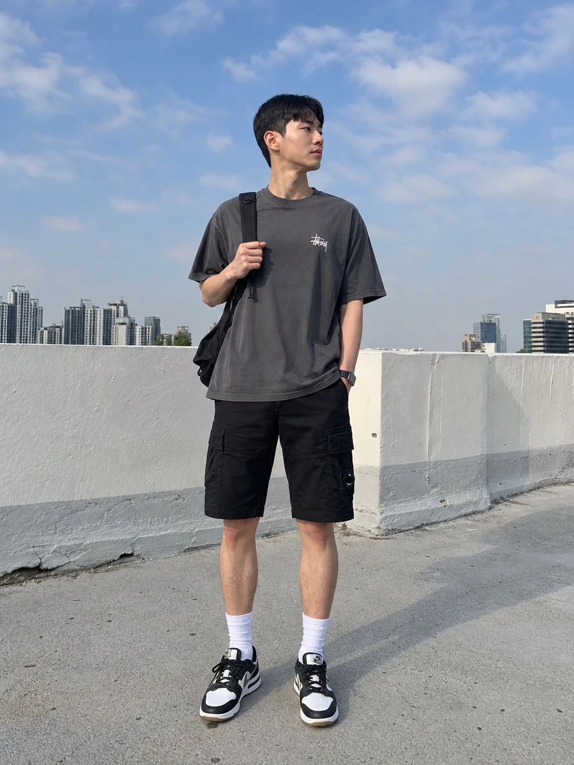 렌즈 와펜이 살아있는 카고 반바지