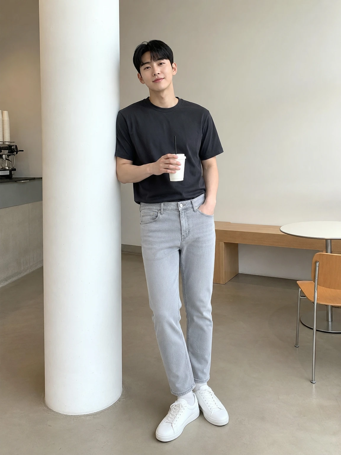 담백한 테이퍼드 실루엣 팬츠