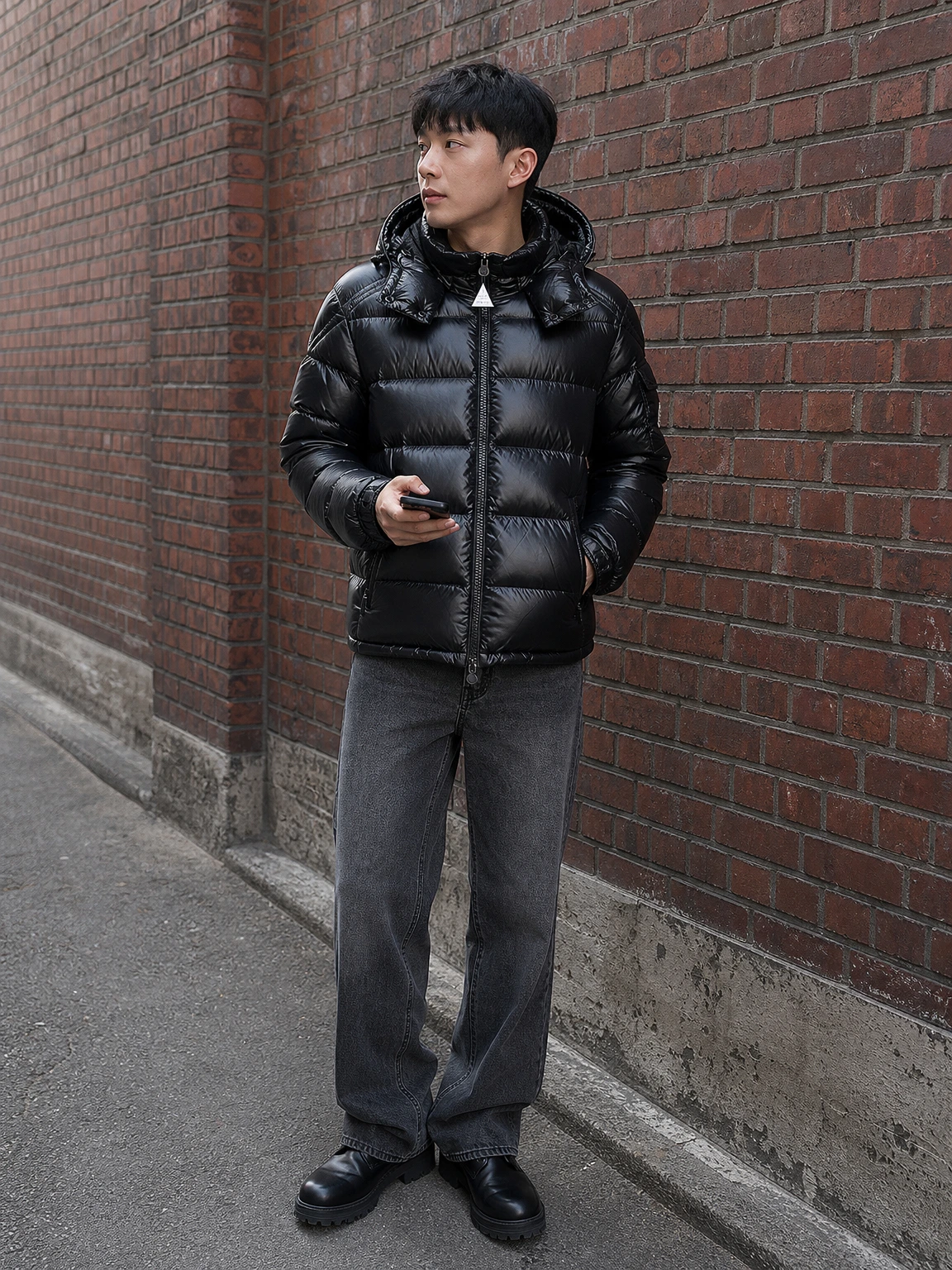 광택 퀼팅이 돋보이는 패딩 자켓