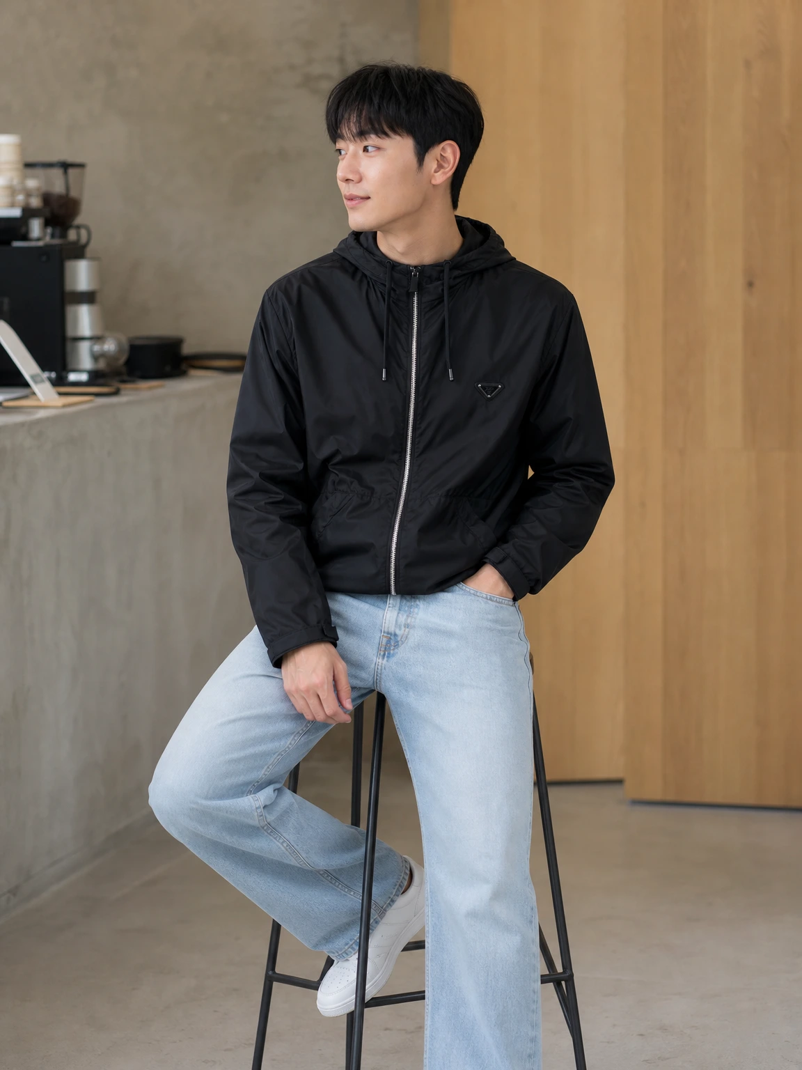 가볍게 여닫는 후드 자켓