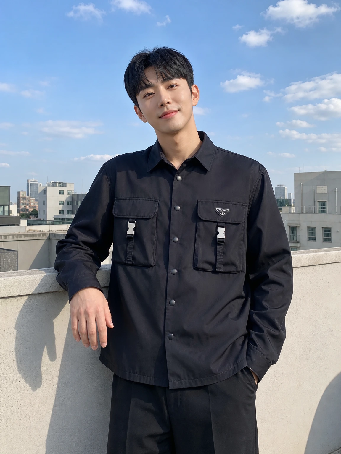 버클 포켓이 돋보이는 셔츠 자켓