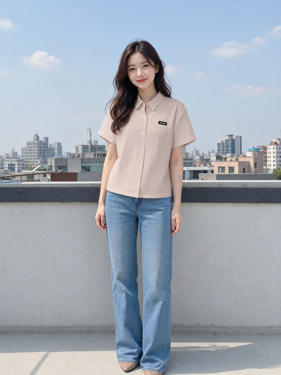 미니 로고로 포인트 준 셔츠